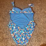 Decree  XXL One‎ Piece Swimsuit Shell Print Ruffle Strap Sweetheart Neckline Photo 2