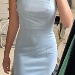 Pretty Little Thing Blue Suede Bodycon Dress Photo 0