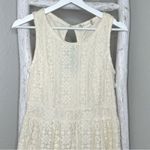 Altar'd State  Ivory Lace Sleeveless Dress Flared Lined Cutout Back Women's Medium Photo 1