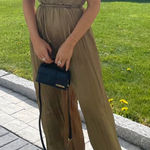 ZARA Crinkle Effect Olive Jumpsuit Photo 0