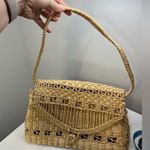 Unbranded Structured Straw Shoulder Bag With Loop Close Photo 2