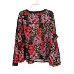 Allison Daley  Women's Pink Tropical Floral Sweater Photo 1