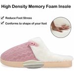 Comfy Warm Plush Fuzzy Memory Foam House Slippers With Fur Lining Pink 5 Photo 6