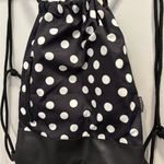 NEW Stylish Polka Dot Drawstring Backpack Black Photo 1