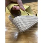 Eileen Fisher Willow Espadrille Wedge Sandals Women's Yellow Leather Hipster Photo 4
