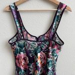 Vintage 90s Purple Pink Multicolor Floral Satin V Neck Lace Sexy Mini Slip Dress Multiple Size M Photo 7