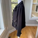 Joan Rivers  Black Short Jacket with Brass Gold Buttons Size Large Photo 2