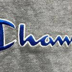 Champion  Women's Grey Logo Fleece Crew Neck Sweater Y2K Sz XL Photo 2