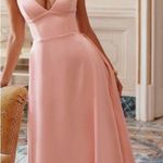 House Of CB HOUSE‎ OF CB ‘Tiffany’ Parisian Pink Satin A-Line Midi Dress NWOT M D-DD Photo 0