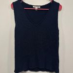 St. John sweater vest! Navy blue knit patterned sweater vest size medium! Photo 1