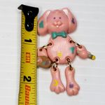 Vtg Russ Pink Painter Articulated Easter Bunny Pin Cute Adorable 2.25" Photo 3