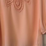Ezra Elegant Peach Blouse with Lace Detail Excellent Condition Photo 5