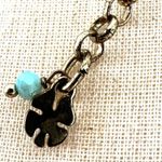 Lucky Brand  grey tassel Jasper long pendant arch necklace Photo 5