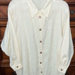 Vintage 90s XPL Women’s 100% Cotton Button Down Long Sleeve Shirt 24” P2P Size M Photo 0