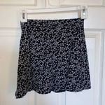 White Fawn Mini Black Floral Skirt  Photo 1