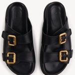 Chloé Chloe Nil Double-Strap Cowhide Mules In Black Color Size 40W. Photo 0