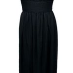 J.Crew  Emily Strapless Silk Chiffon Dress MIDI Classy Little Black Dress Size 8 Photo 2