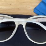 Balmain  BL2507 Round Sunglasses in White Acetate Cream Photo 6