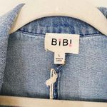 NWT Bibi Boutique Denim Jean Oversized Blazer Jacket Size L Photo 3
