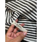 Free People  Beach Gray & White Striped Knit Mini Dress Womens Size Small Photo 6