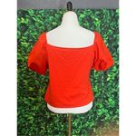 H&M burnt orange short Puff-sleeved casual Top XL Photo 1