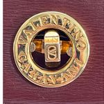 Valentino Garavani Vintage  Embossed Leather Top Handle Crossbody Bag Brown Gold Photo 3