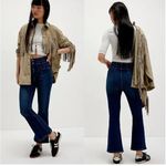 Free People We The Free Jayde Crop Flare Dark Blue Jeans NWT Photo 1