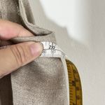 Donna Karan Donna Karen VTG Beige Dress 100% Linen V Neck Made In USA Pockets fit M Photo 5