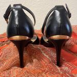 Calvin Klein Black Criss Cross Open Toe Gold Hardware Size 7 Photo 6
