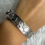 Coach  C Logo Signature Silver Bangle Bracelet Photo 2