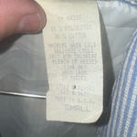 Vintage Real Life Blazer Blue PinStripped Cotton Blend Women's Size S Photo 7