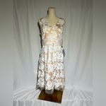 Eliza J Embroidered Mesh Fit & Flare Dress | 12 NWT Photo 3