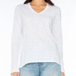 Wilt White Long Sleeve V Neck Top Size Large Photo 0