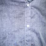 Nili Lotan Lydia Button Down Ruffled Long Sleeve Shirt SMALL Blue Photo 7