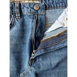 Free People  Blue Maxi denim Skirt with Side slits and frayed hem size 4 Photo 9