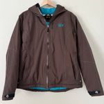 Mountain Hardwear Brown Turquoise Ski Snow Women's Jacket Coat Insulated Medium Photo 0