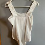 Listicle  Boutique White Ruffle Tank Bodysuit Photo 2