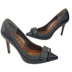 Sam Edelman * Padma Pump Heels Womens 6.5 Black Studs Bows Witchy Dark Academia Photo 4