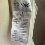 DB STUDIO Ruched Charmeuse Sheath Dress with Brooch Faux Wrap Skirt White Size 2 Photo 12