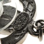 Chanel Authentic Glass Bead Globe Silver and Black Chain Drop Earrings Ruthenium Photo 7