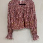 Free People  Floral Blouse in Pink and Yellow Photo 3