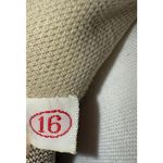 Vintage Sleeveless Tan Dress with Black Belt and Geometric Pattern, Large Photo 3