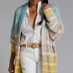 Anthropologie  Pilcro Oversized Technicolor Dream Open Cardigan Sweater Photo 0