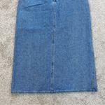 L.L. Bean Women’s Vtg Denim Cotton Midi Skirt Back Slit A Photo 3