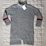 NWT Avantlook Artsy Grey Chunky Rib Knit Asymmetrical Cut Mini Dress / Tunic Photo 0