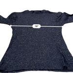 Rachel Pally  Ada Navy Blue Metallic Rib Long Sleeve‎ Mock Neck Sweater Sz M Photo 13