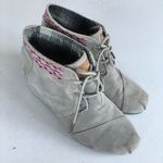 Toms Kala Lace Up Wedge Ankle Boot Booties Size 8 Photo 2