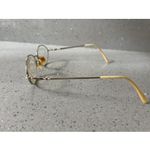 Elle  Eyeglasses Frames ONLY Women's  Gold Metal Full Rim Oval 50-18-135 Photo 2