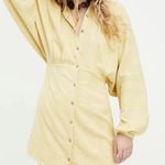 Free People Moni Mini Dress Endless Summer Textured Tie Yellow Size M Photo 0