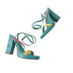 Marc Fisher Acres Heeled Platform Retro Ankle Wrap Tie Sandal Size 9.5 NWT Photo 4